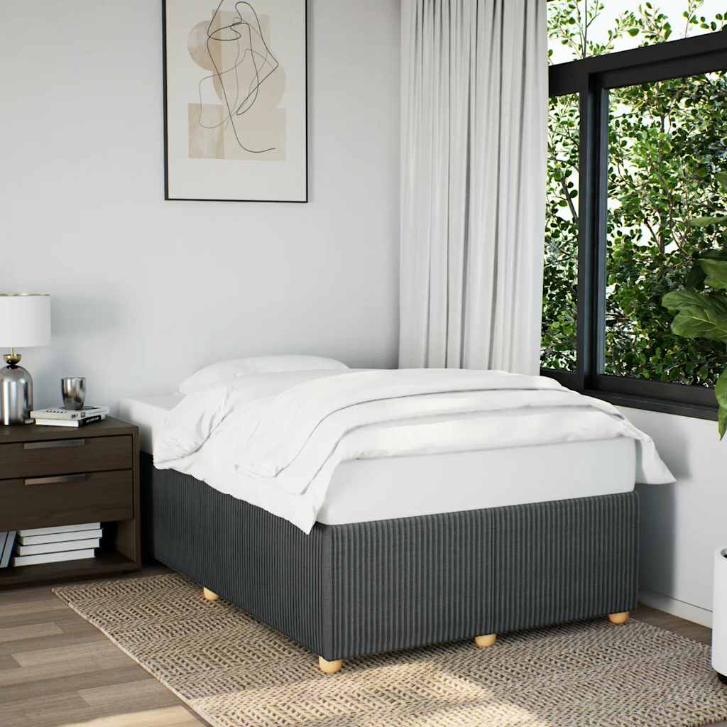 Bedframe zonder matras 120x200 cm stof donkergrijs is nu te koop bij PeponiXL, paradijselijk wonen!