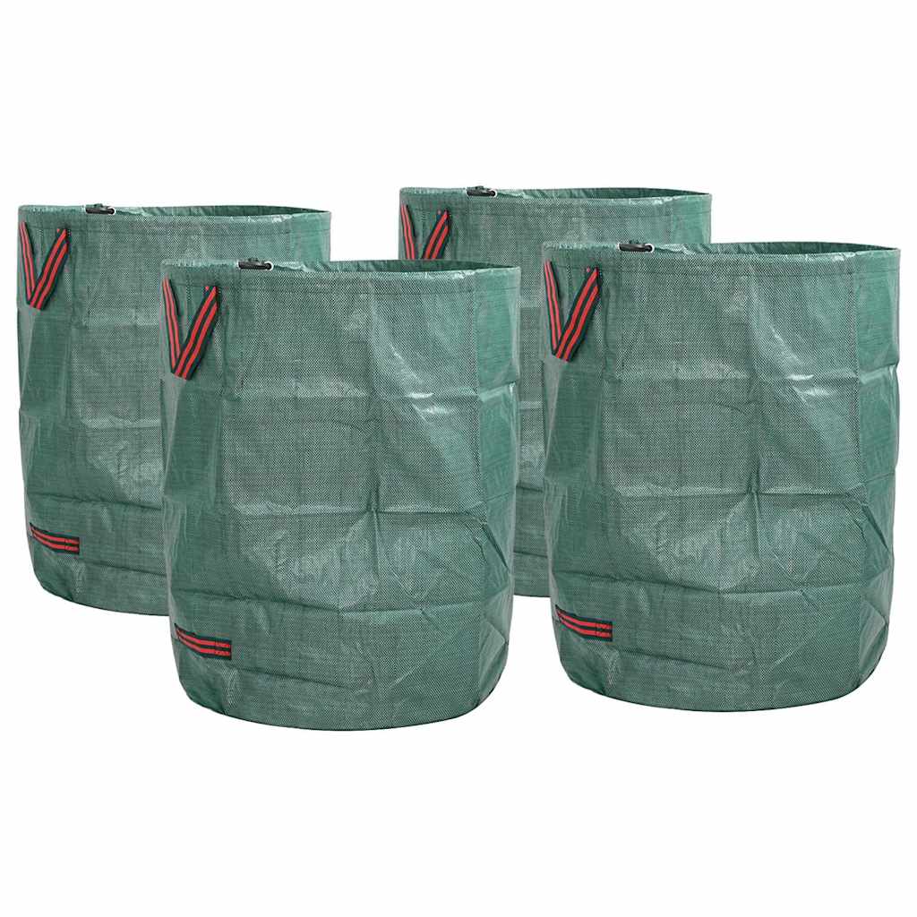 Tuinafvalzakken 4 pcs Groen 66 x 66 x 83,5 cm Polypropyleen is nu te koop bij PeponiXL, paradijselijk wonen!