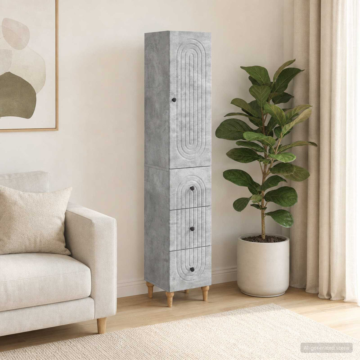 Kastenset 2 pcs 33 x 34,5 x 90 cm Bewerkt hout is nu te koop bij PeponiXL, paradijselijk wonen!