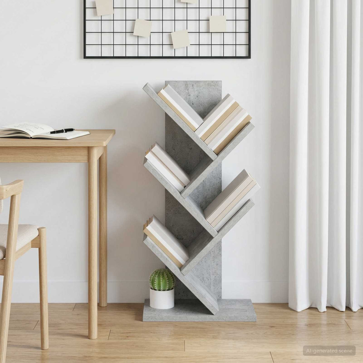 Boekenkast in de vorm van een boom 4-vaks 30 x 18 x 60 cm is nu te koop bij PeponiXL, paradijselijk wonen!