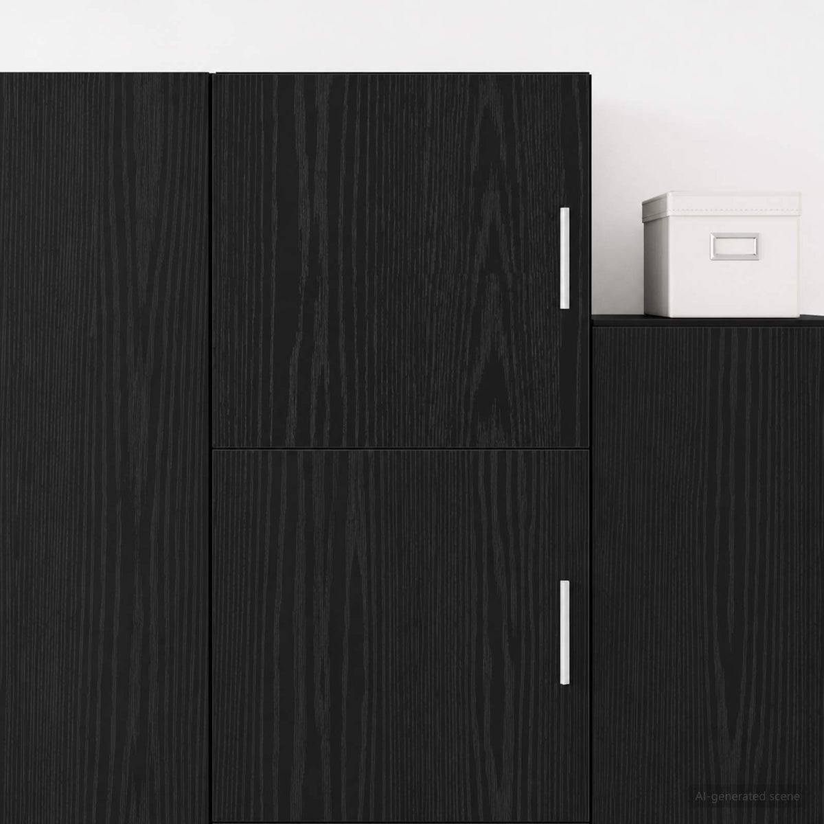 Wandkast Zwart eiken 40 x 42,5 x 40 cm Bewerkt hout is nu te koop bij PeponiXL, paradijselijk wonen!