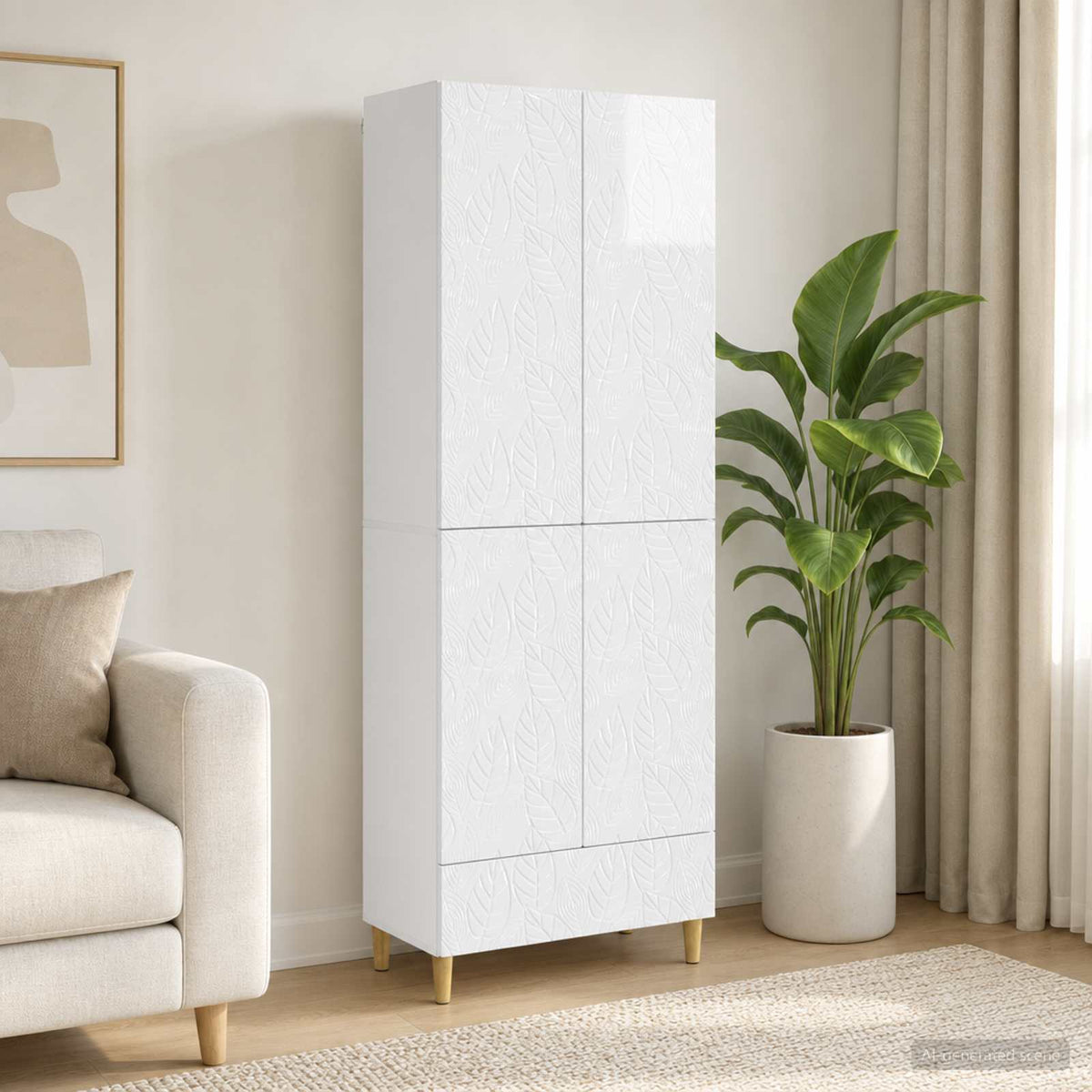 Kastenset 2 pcs Hoogglans Wit Bewerkt hout is nu te koop bij PeponiXL, paradijselijk wonen!