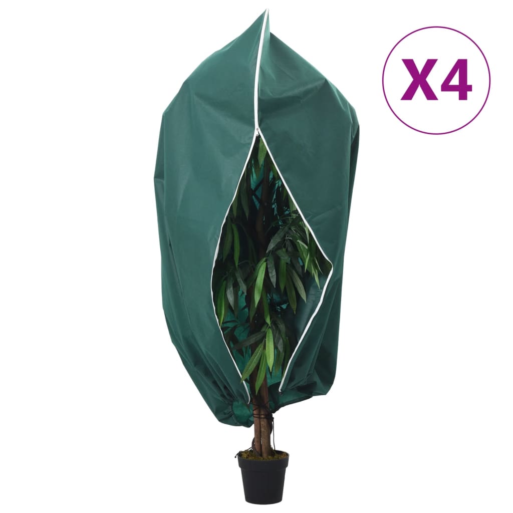 Plantenhoezen met ritssluiting 4 st 70 g/m² 3,93x3,5 m is nu te koop bij PeponiXL, paradijselijk wonen!