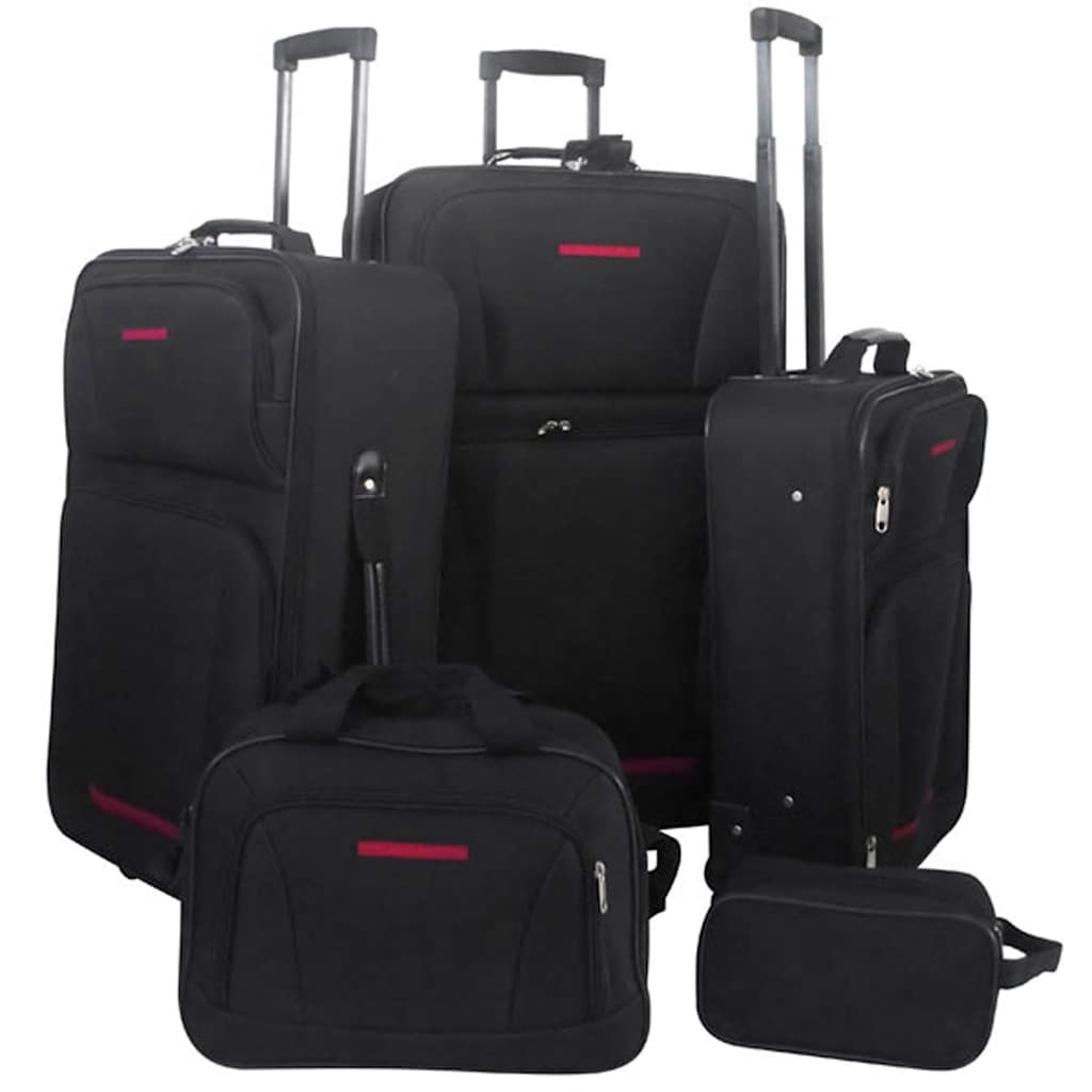 Reisbagage set zwart 5-delig is nu te koop bij PeponiXL, paradijselijk wonen!
