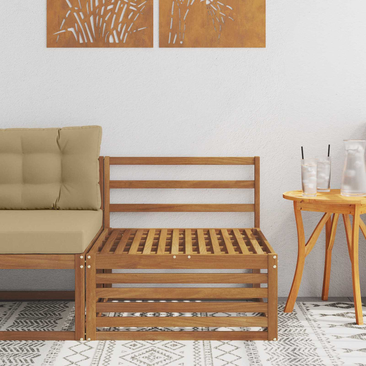 Buiten Midden Sofa Massief Acaciahout Naturel 79 x 83 x 73 cm is nu te koop bij PeponiXL, paradijselijk wonen!