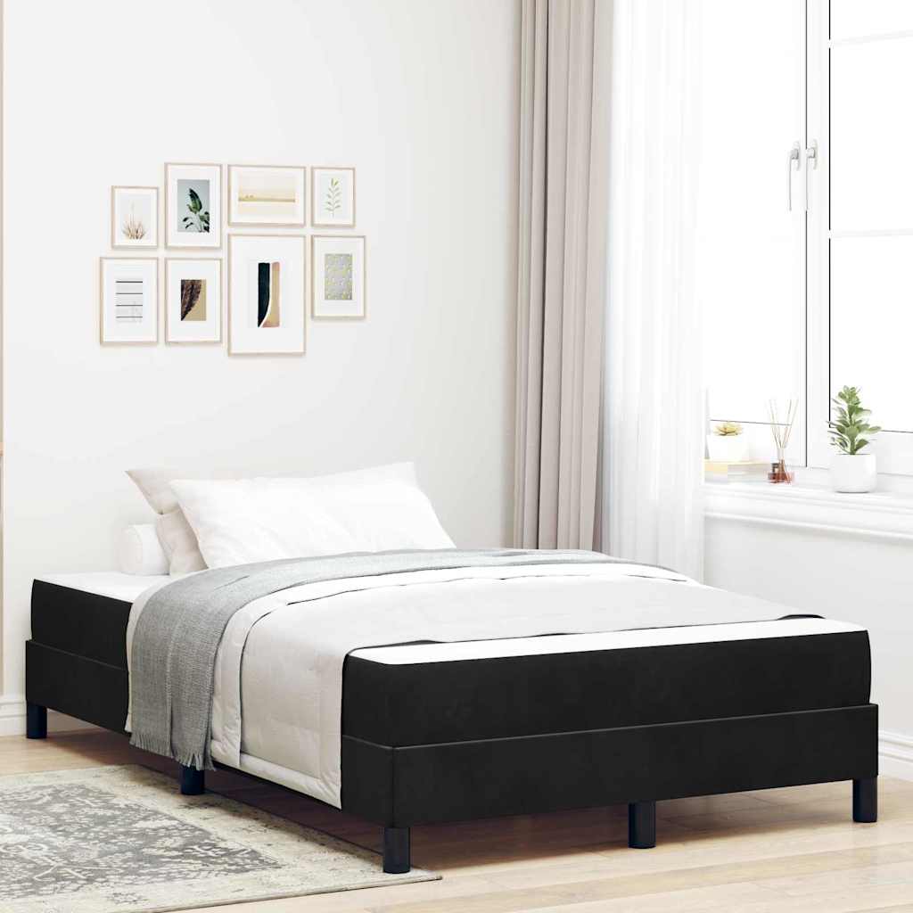 Boxspringbed met matras Zwart 120 x 200 cm Stof is nu te koop bij PeponiXL, paradijselijk wonen!