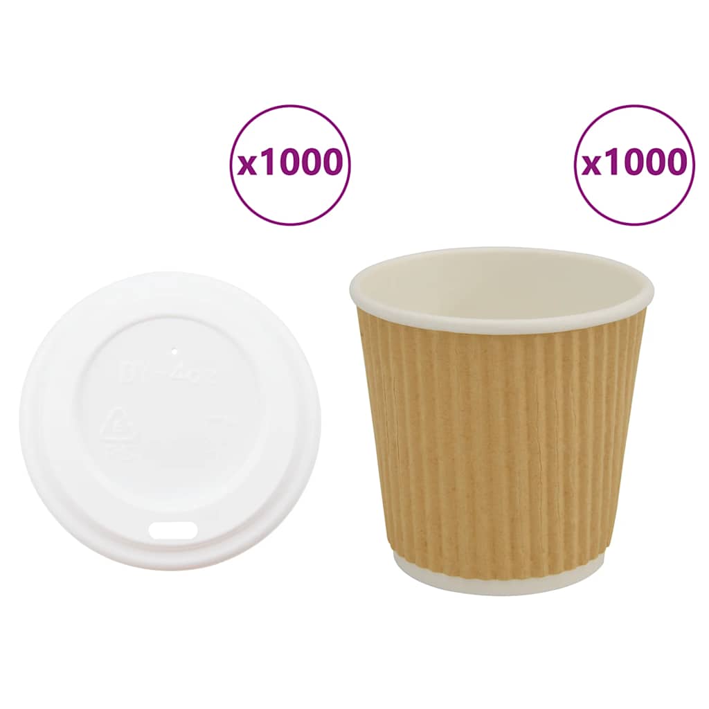 Papieren koffiekopjes met deksel 1000 st 4oz 100 ml is nu te koop bij PeponiXL, paradijselijk wonen!
