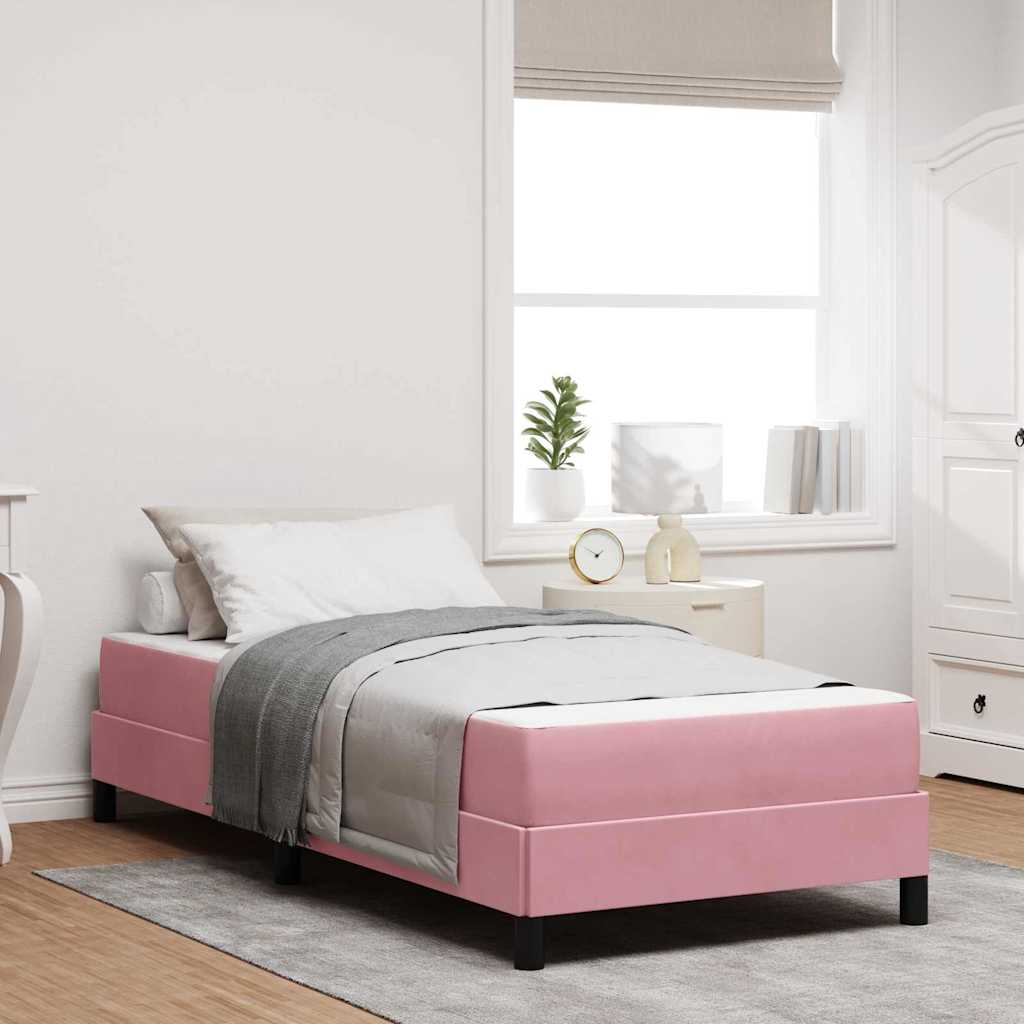 Boxspringbed met matras Roze 80 x 210 cm Stof is nu te koop bij PeponiXL, paradijselijk wonen!