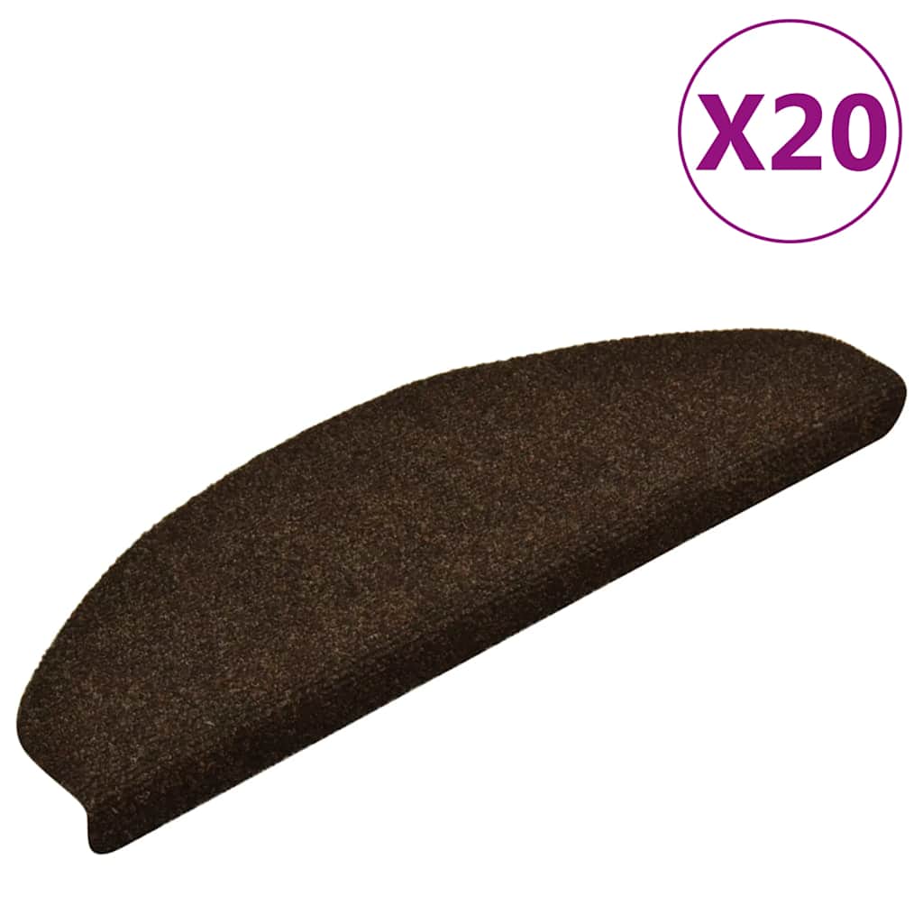 Trapmatten Zelfklevend 20 stuks 65x21x4 cm Bruin Halfrond Groot is nu te koop bij PeponiXL, paradijselijk wonen!