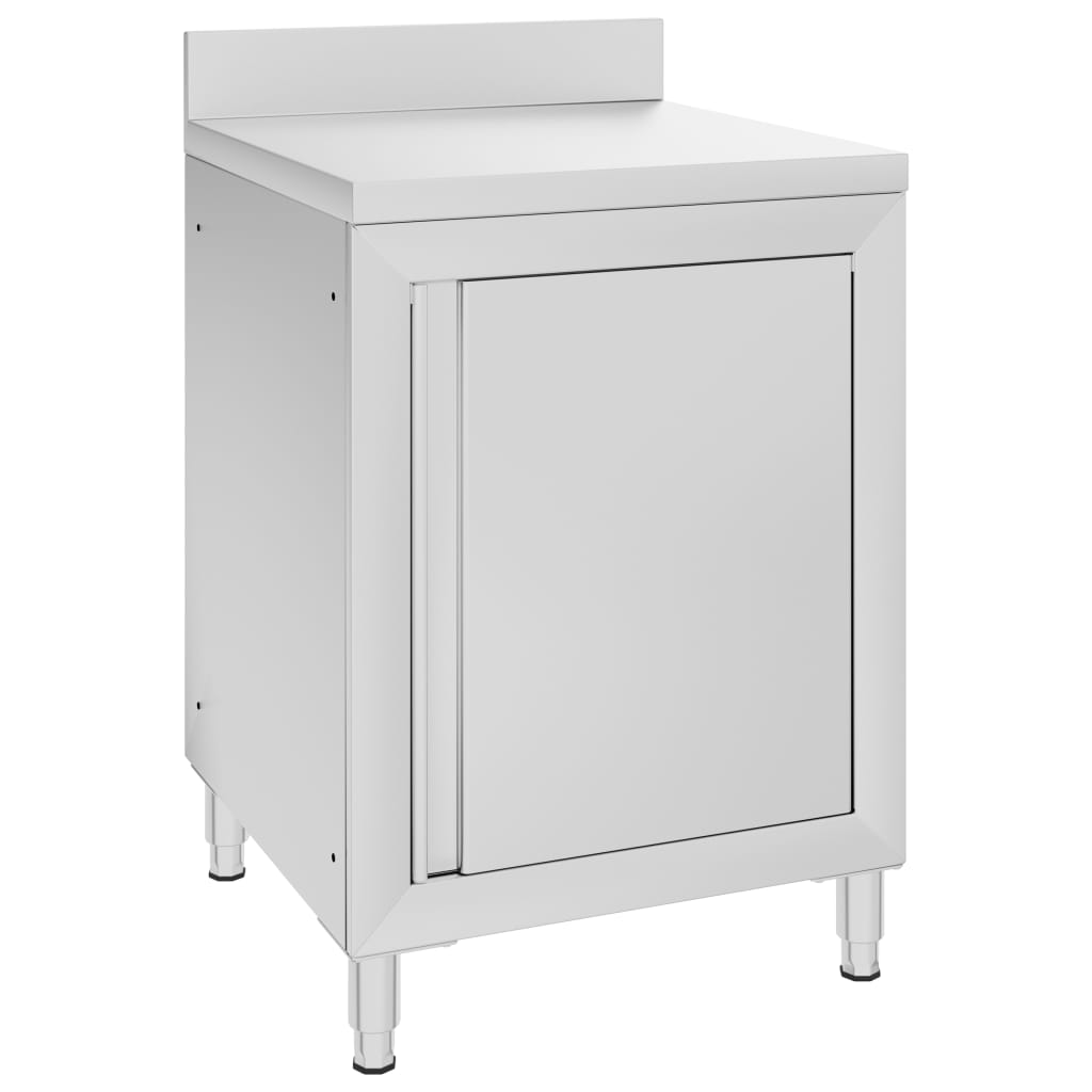 Werktafel met kast commercieel 60x60x96 cm roestvrij staal is nu te koop bij PeponiXL, paradijselijk wonen!