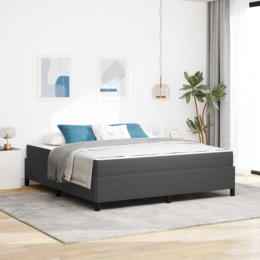 Bedframe met matras Donkergrijs 180 x 200 cm Stof is nu te koop bij PeponiXL, paradijselijk wonen!