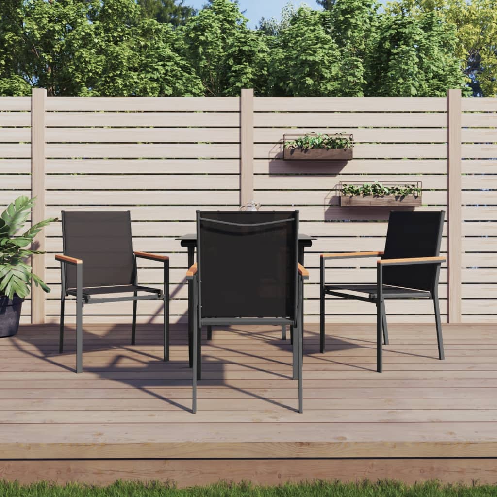5-delige Tuinset textileen en staal zwart is nu te koop bij PeponiXL, paradijselijk wonen!