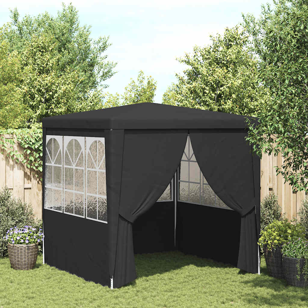 Partytent met wanden professioneel 90 g/m² 2,5x2,5 m antraciet is nu te koop bij PeponiXL, paradijselijk wonen!