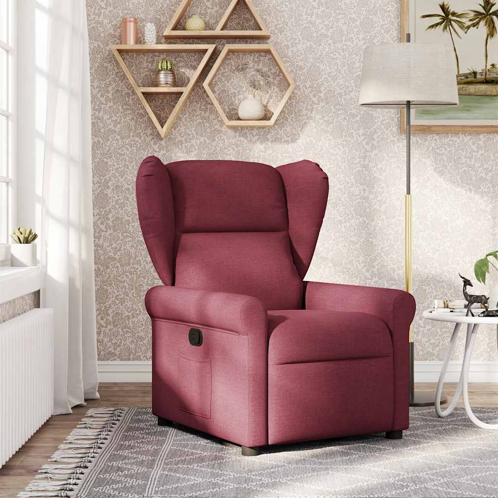 Fauteuil verstelbaar stof wijnrood is nu te koop bij PeponiXL, paradijselijk wonen!