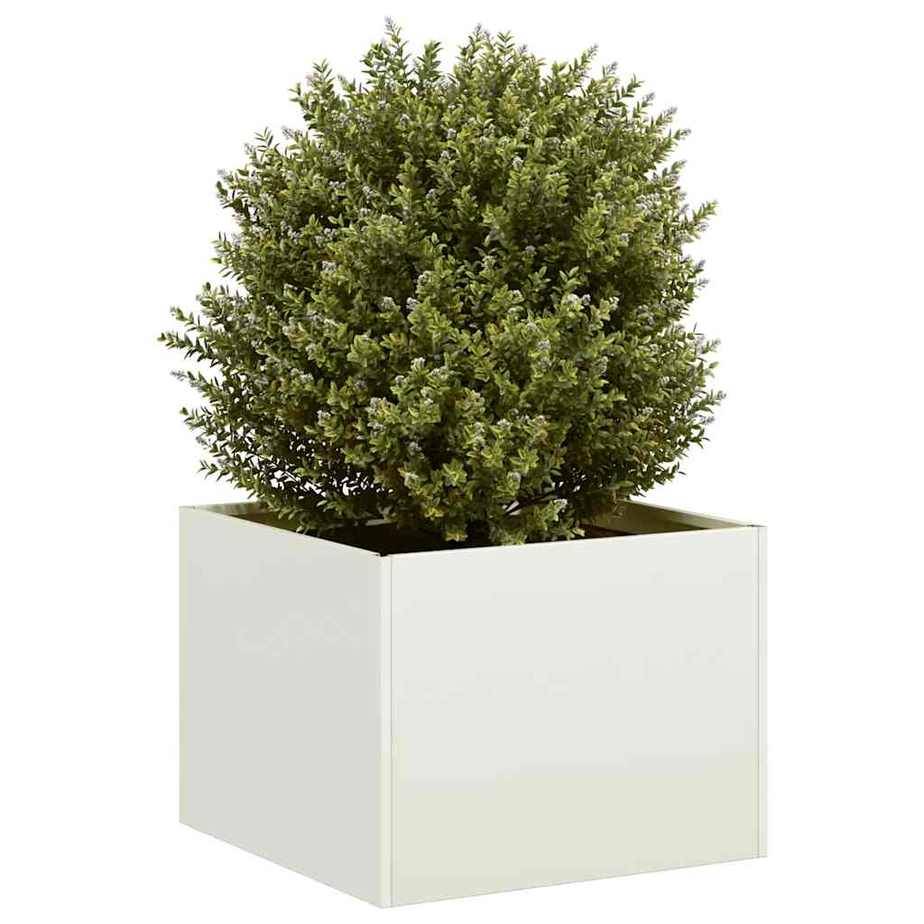 Plantenbak 40x40x30 cm staal wit is nu te koop bij PeponiXL, paradijselijk wonen!