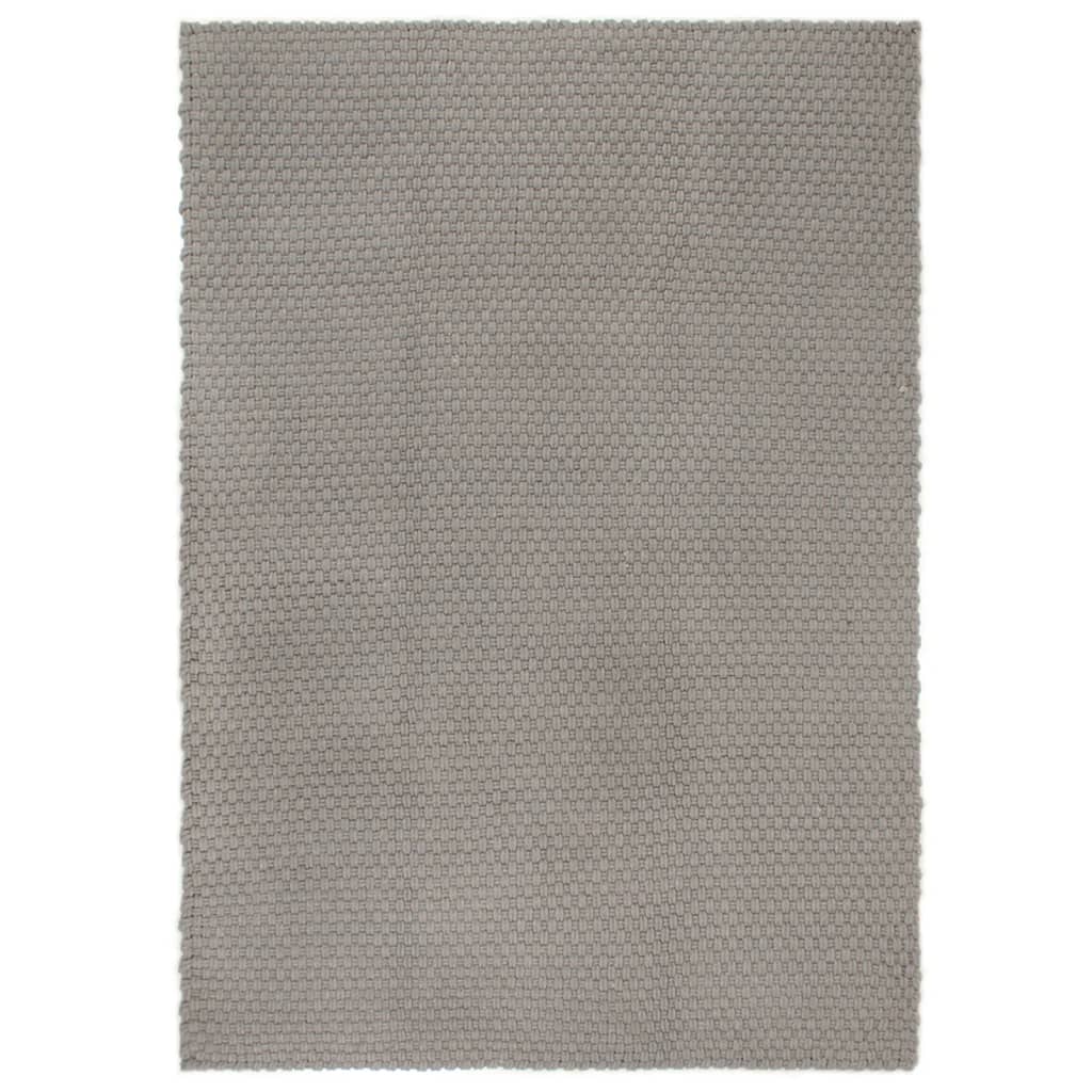 Vloerkleed rechthoekig 160x230 cm katoen grijs is nu te koop bij PeponiXL, paradijselijk wonen!
