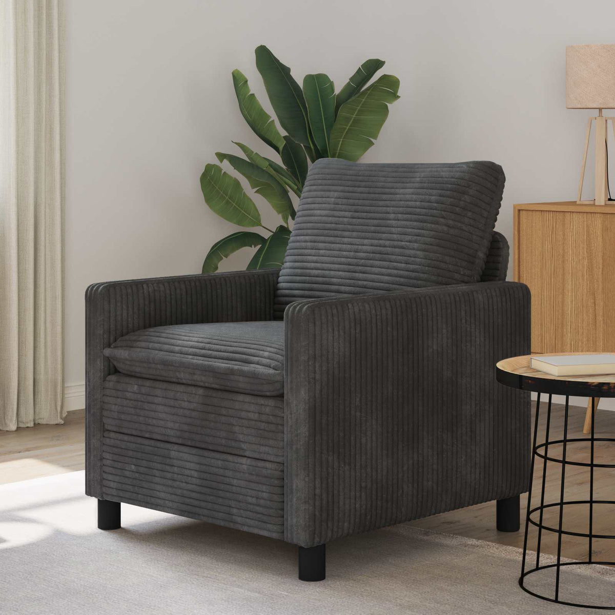 Bank Donkergrijs 76 x 81 x 87,5 cm Polyester is nu te koop bij PeponiXL, paradijselijk wonen!