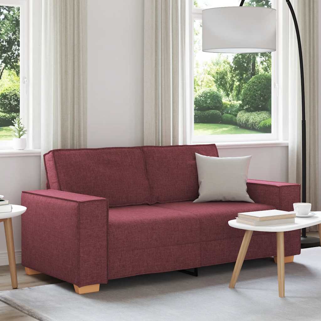 2-zitsbank Wijnrood 180x78x84 cm Stof is nu te koop bij PeponiXL, paradijselijk wonen!