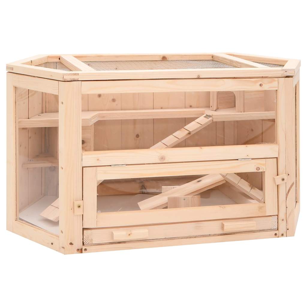 Hamsterkooi 80x40x43 cm massief vurenhout is nu te koop bij PeponiXL, paradijselijk wonen!