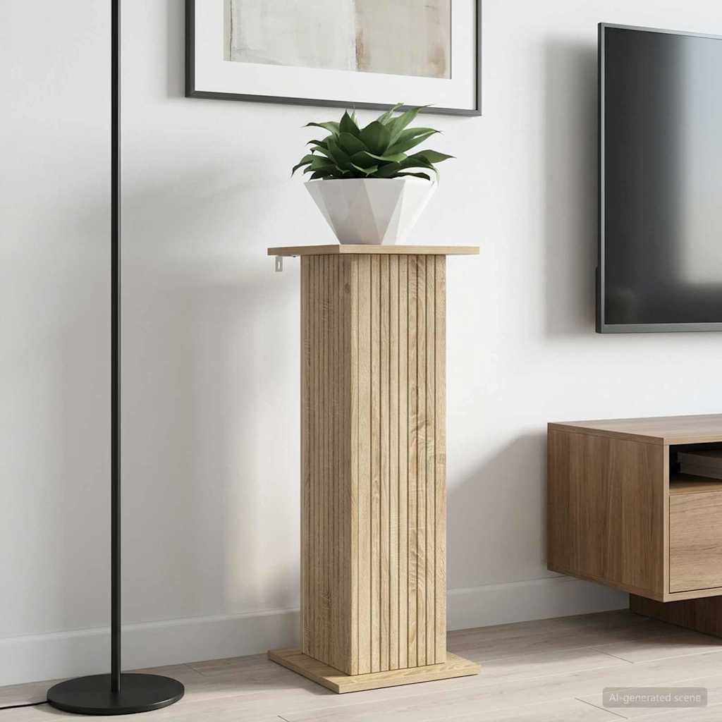 Plantenstandaard Sonoma Eiken 30,5 x 30 x 80,5 cm Bewerkt hout is nu te koop bij PeponiXL, paradijselijk wonen!