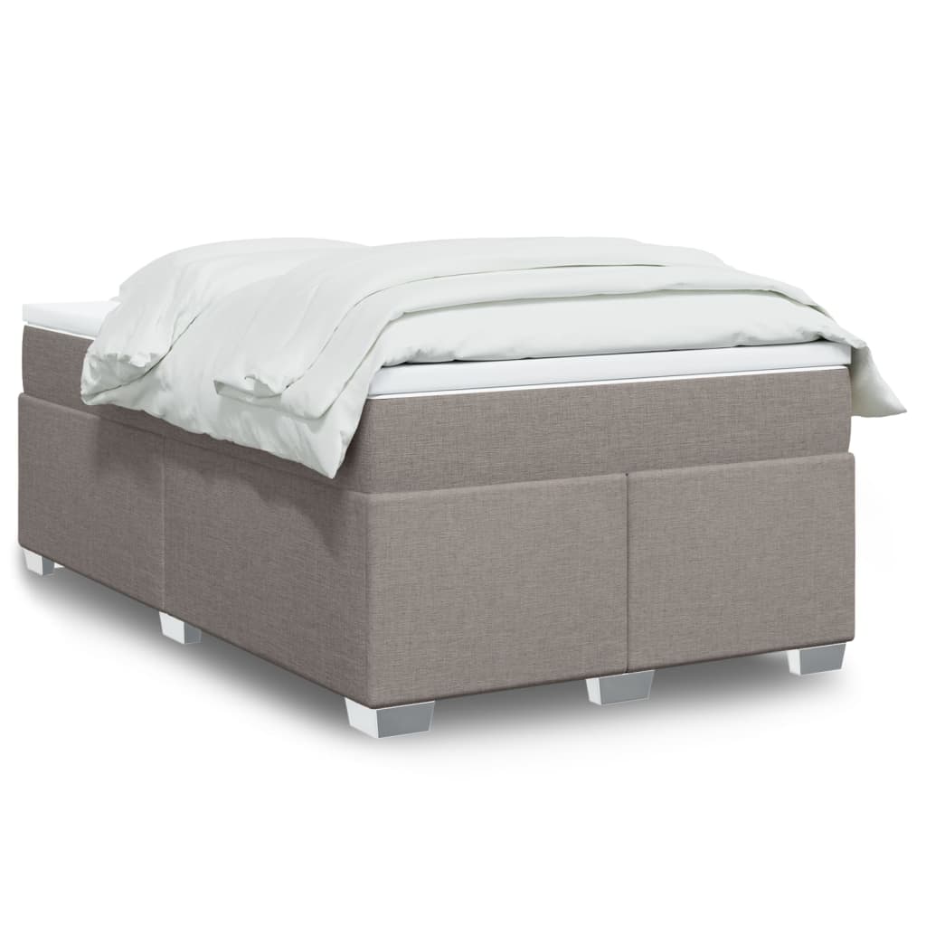Boxspring met matras stof taupe 120x190 cm is nu te koop bij PeponiXL, paradijselijk wonen!