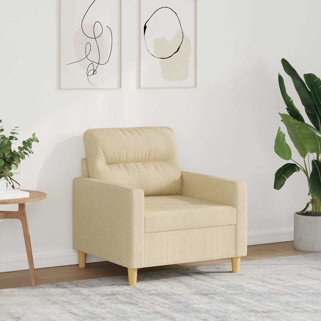 Fauteuil 60 cm stof crèmekleurig is nu te koop bij PeponiXL, paradijselijk wonen!