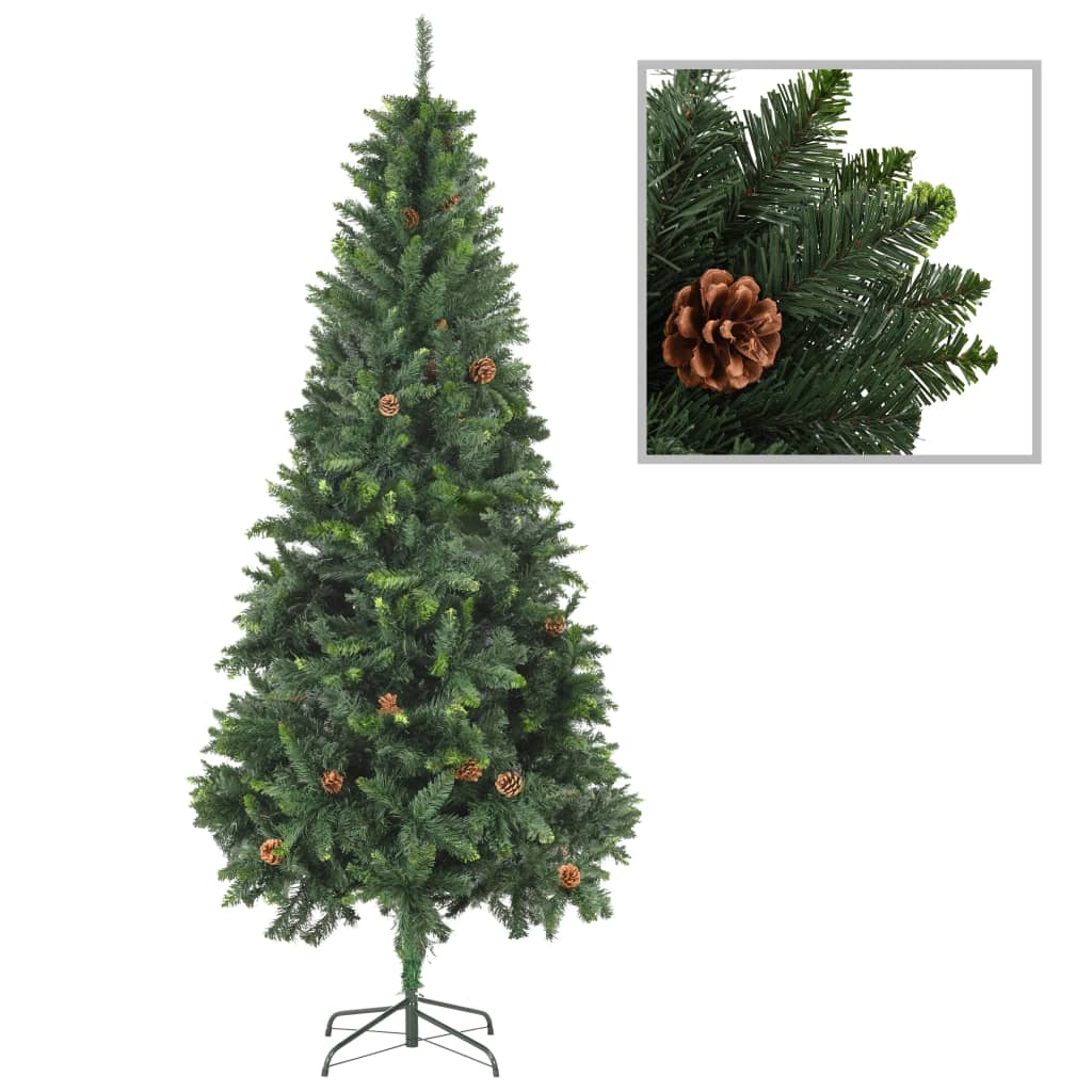 Kunstkerstboom met dennenappels 210 cm groen is nu te koop bij PeponiXL, paradijselijk wonen!