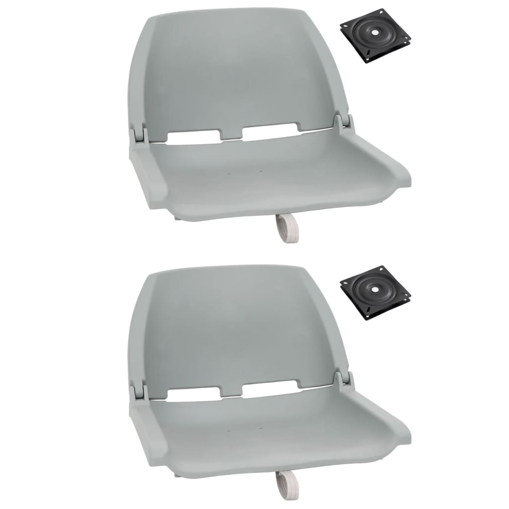 4-delige Bootstoelenset inklapbaar grijs is nu te koop bij PeponiXL, paradijselijk wonen!