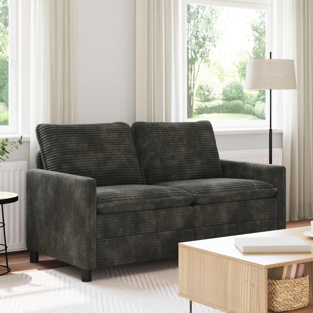 Bank Antracietkleurig 156 x 81 x 87,5 cm Polyester is nu te koop bij PeponiXL, paradijselijk wonen!
