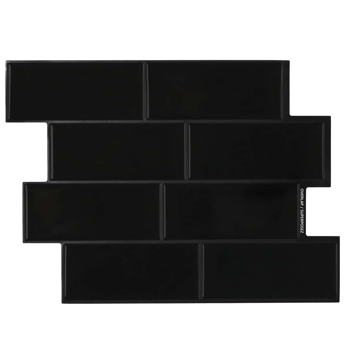 Subway Tegel 50 pcs Zwart 29 x 21 cm Polyurethaan en PET is nu te koop bij PeponiXL, paradijselijk wonen!