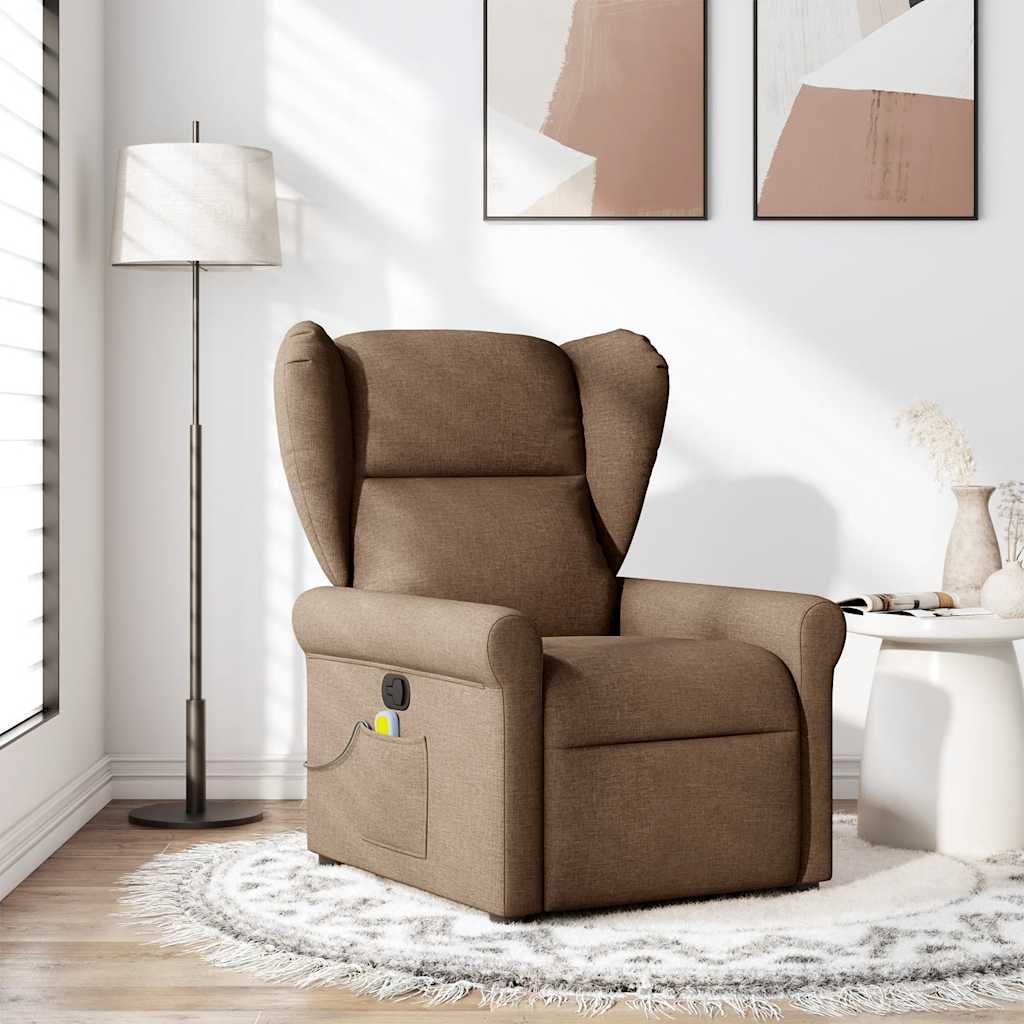 Massagestoel verstelbaar stof bruin is nu te koop bij PeponiXL, paradijselijk wonen!