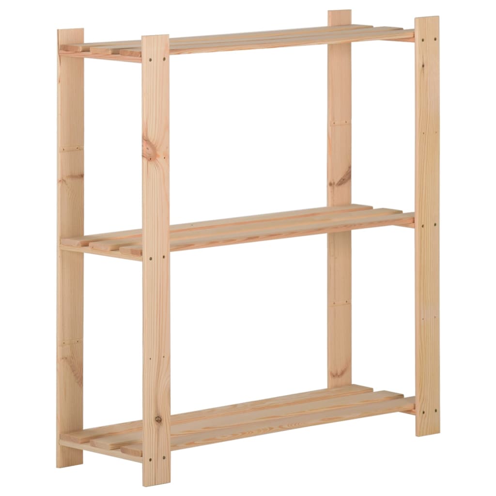 Opbergrek 3-laags 80x28,5x90 cm massief grenenhout is nu te koop bij PeponiXL, paradijselijk wonen!