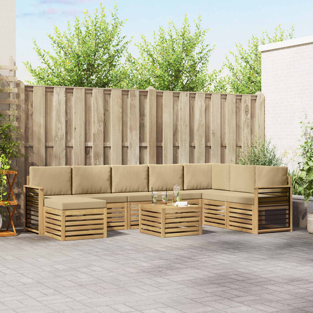 Sofa-Sets Massief Acaciahout is nu te koop bij PeponiXL, paradijselijk wonen!
