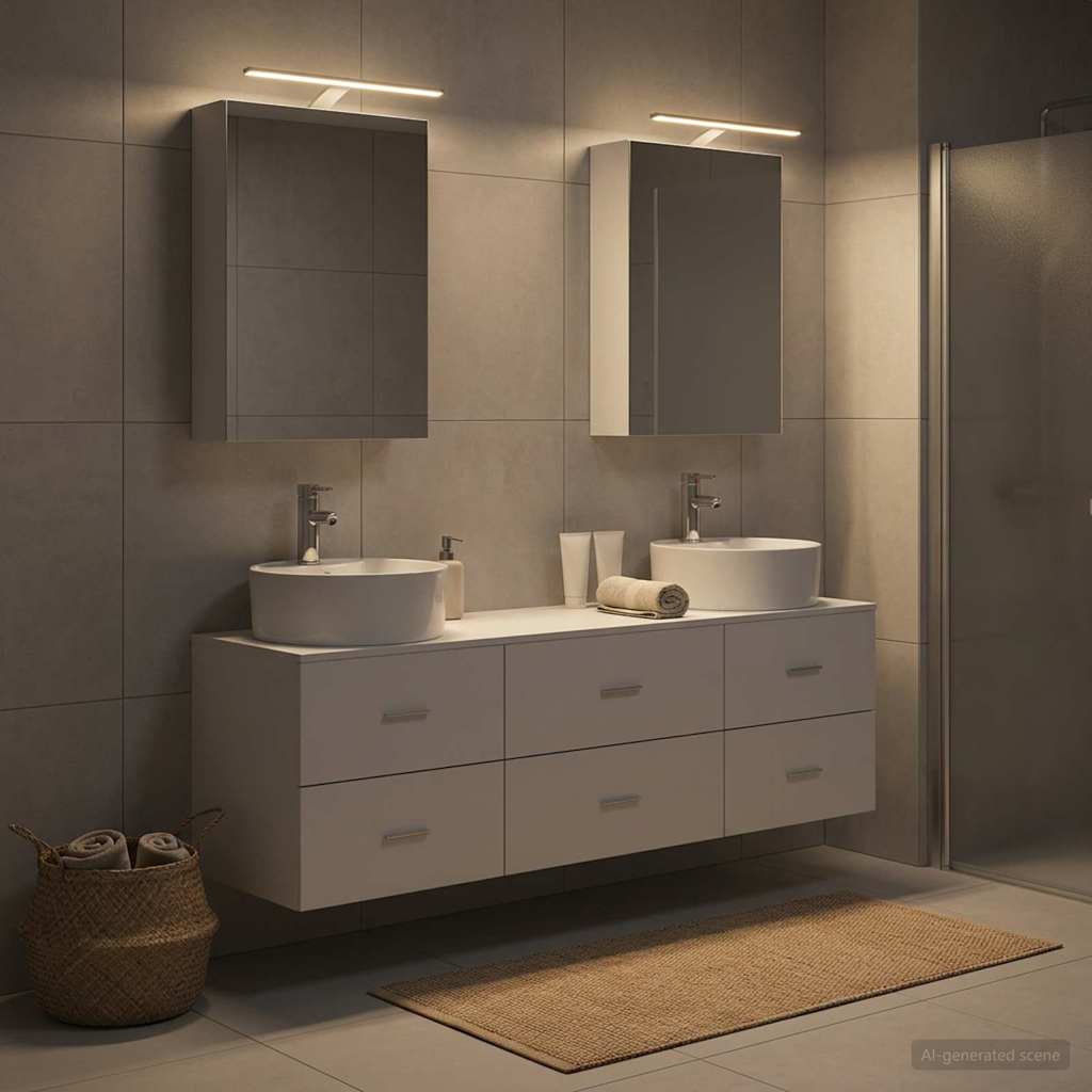 vidaXL Badkamermeubelset 5 st Wit Bewerkt hout en glas