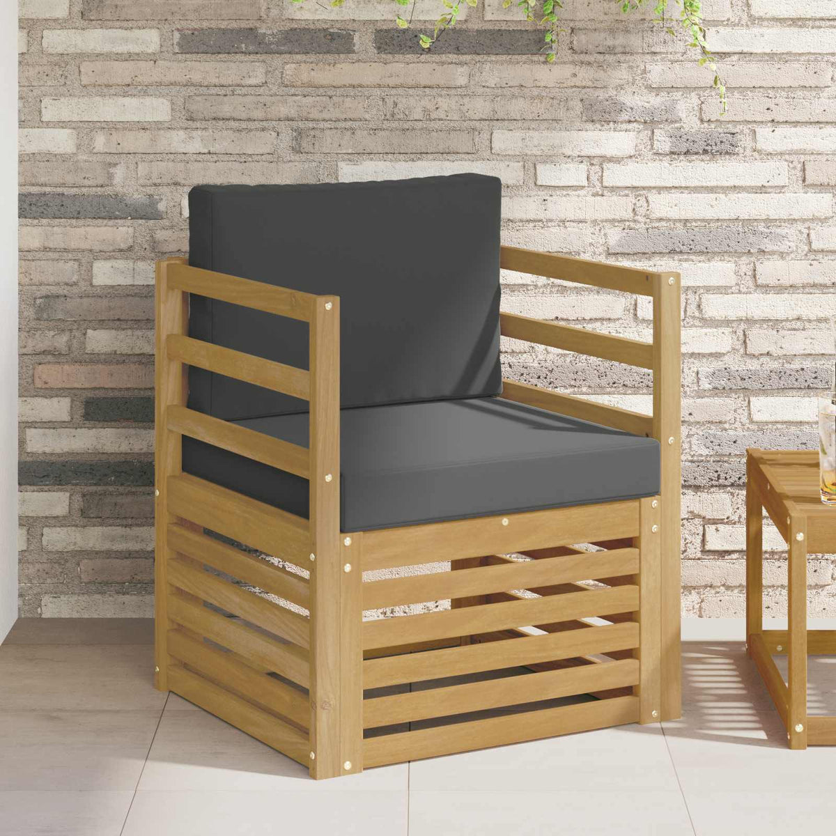 Tuinbank Polyester wit en antracietkleurig is nu te koop bij PeponiXL, paradijselijk wonen!