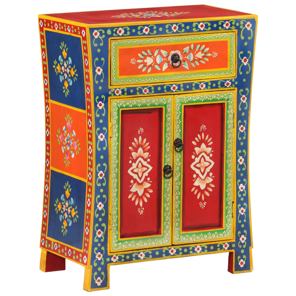Dressoir handgeschilderd 54x30x74 cm massief mangohout is nu te koop bij PeponiXL, paradijselijk wonen!