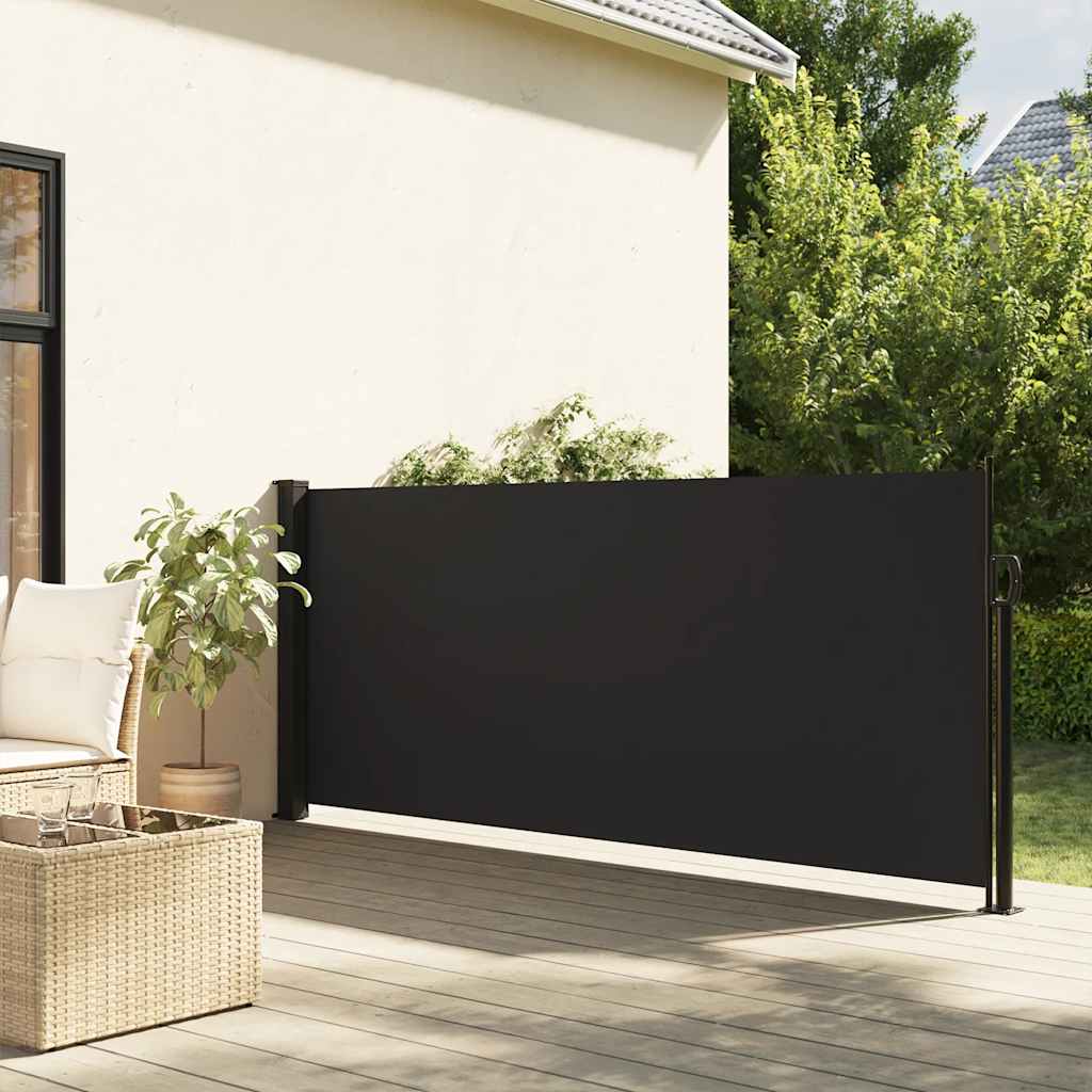 Windscherm uittrekbaar 117x300 cm zwart is nu te koop bij PeponiXL, paradijselijk wonen!