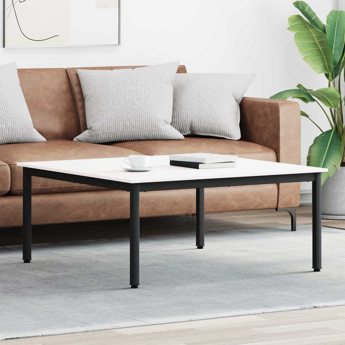 Salontafel Wit 100 x 100 x 45 cm Massief grenenhout is nu te koop bij PeponiXL, paradijselijk wonen!