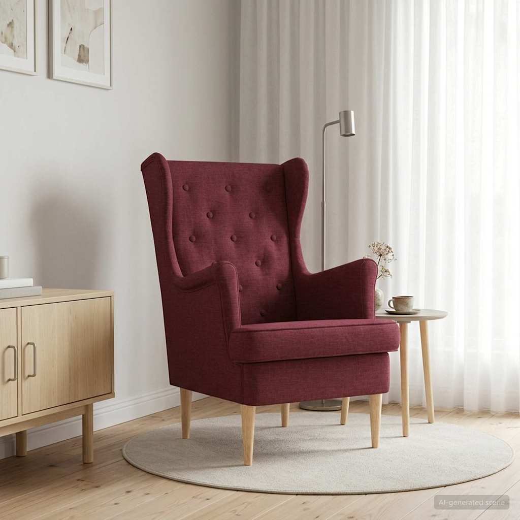 Fauteuil Wijnrood Stof is nu te koop bij PeponiXL, paradijselijk wonen!