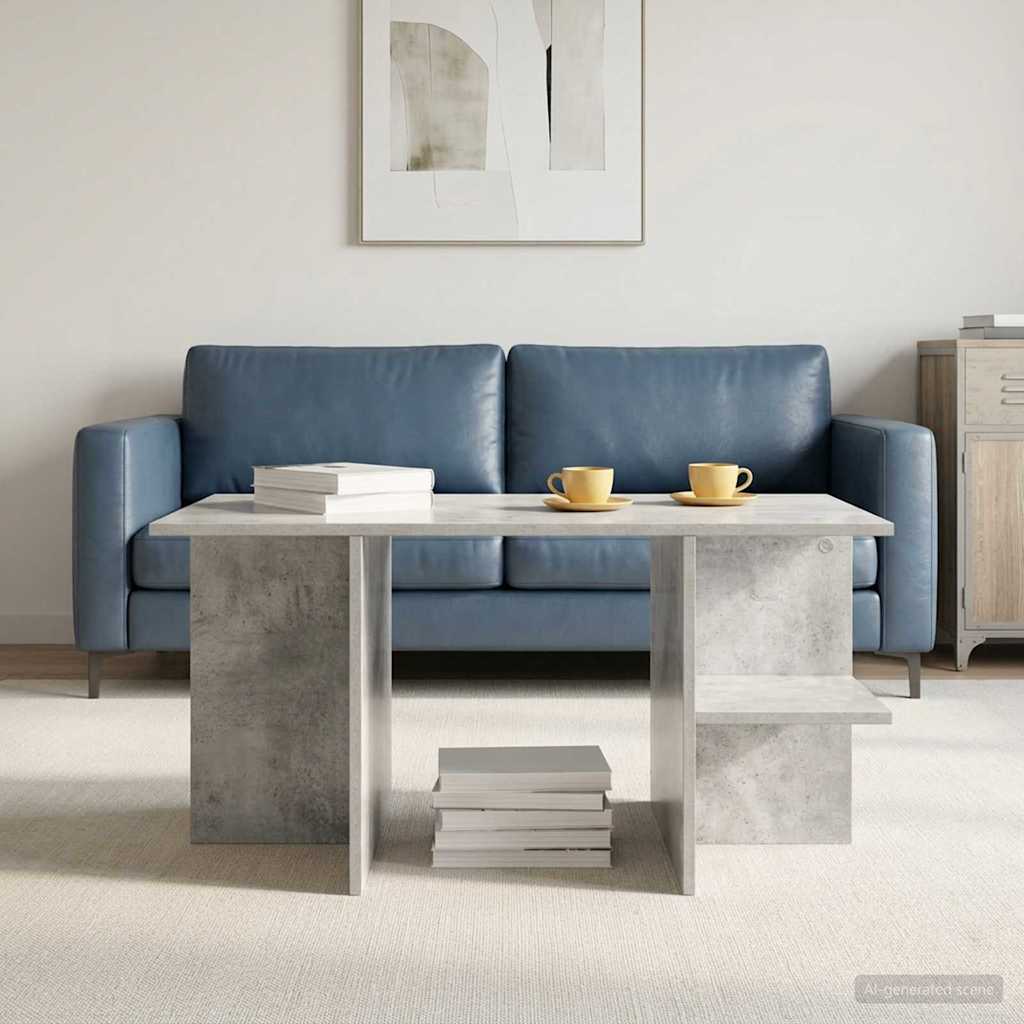 Salontafel Betongrijs 87 x 50 x 45 cm Geconstrueerd hout is nu te koop bij PeponiXL, paradijselijk wonen!