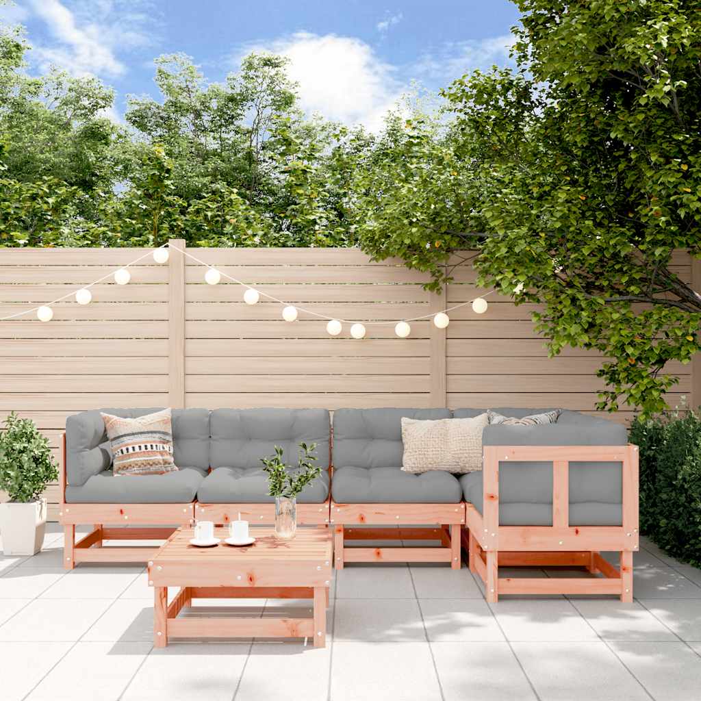 6-delige Loungeset met kussens massief douglashout is nu te koop bij PeponiXL, paradijselijk wonen!
