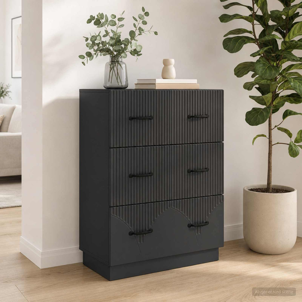 Ladenkast Zwart 66 x 34,5 x 87 cm Bewerkt hout is nu te koop bij PeponiXL, paradijselijk wonen!