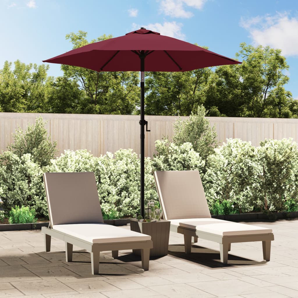 Parasol 200x224 cm aluminium bordeauxrood is nu te koop bij PeponiXL, paradijselijk wonen!