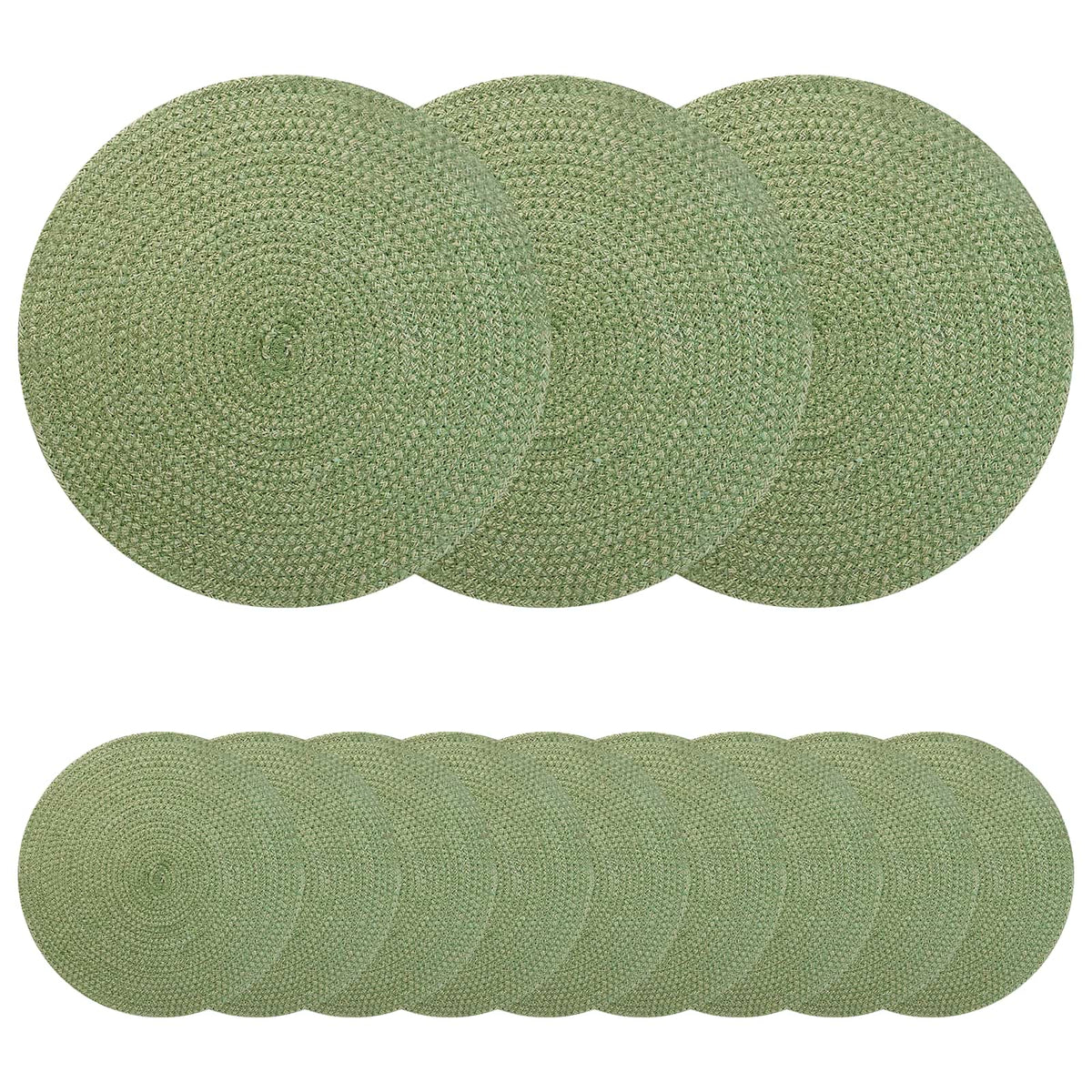 Jute placematten 12 st Olijfgroen 100% Tossa Jute is nu te koop bij PeponiXL, paradijselijk wonen!