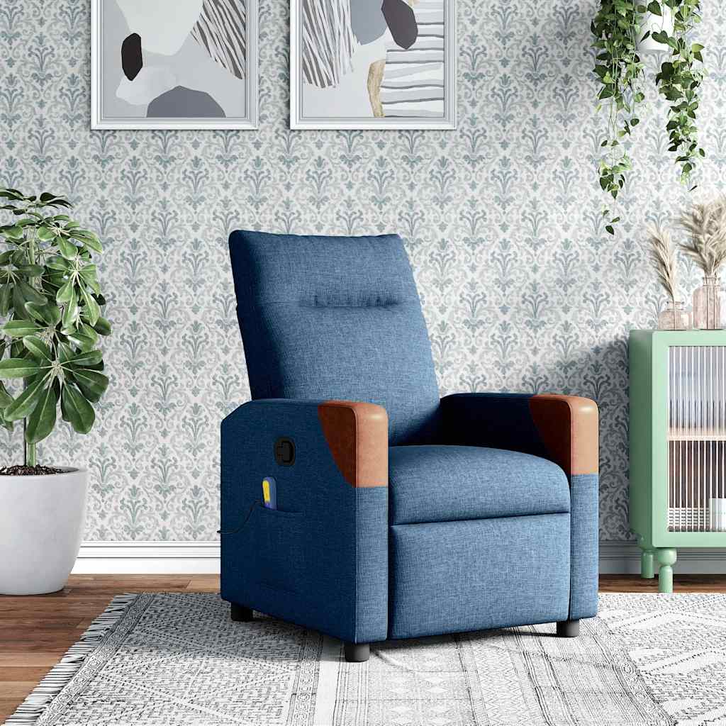 Massagestoel verstelbaar stof blauw is nu te koop bij PeponiXL, paradijselijk wonen!
