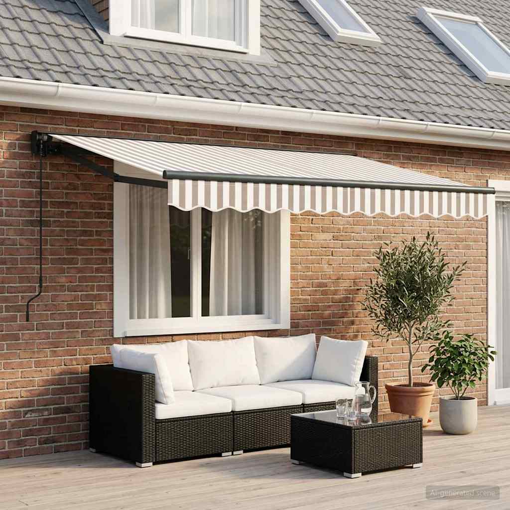 Uitschuifbare luifel Lichtgrijs en wit. 3 x 2,5 m is nu te koop bij PeponiXL, paradijselijk wonen!