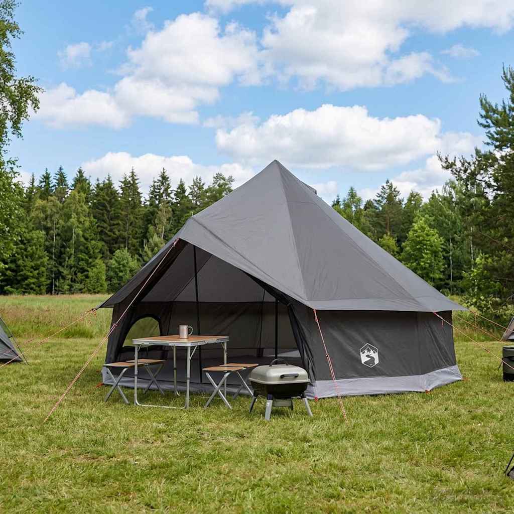 Tipi Tent Bruin Grijs 600 x 600 x 350 cm Polyester en staal is nu te koop bij PeponiXL, paradijselijk wonen!