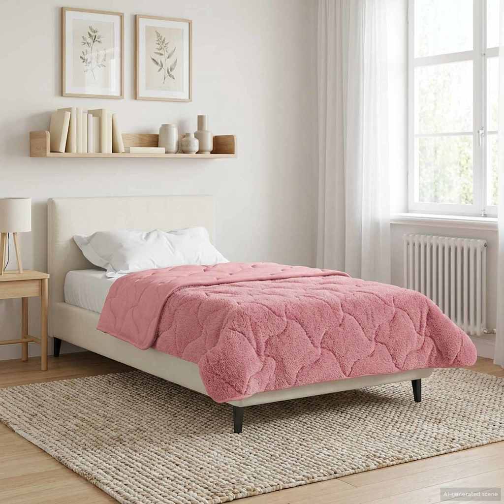 Zomer Dekbed Roze 135 x 200 cm Microfiber en Teddy fleece is nu te koop bij PeponiXL, paradijselijk wonen!