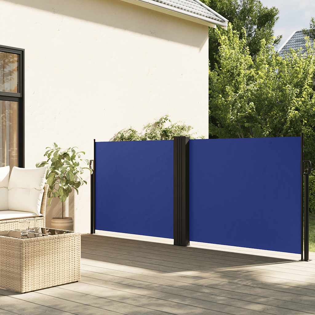 Windscherm uittrekbaar 120x1000 cm blauw is nu te koop bij PeponiXL, paradijselijk wonen!