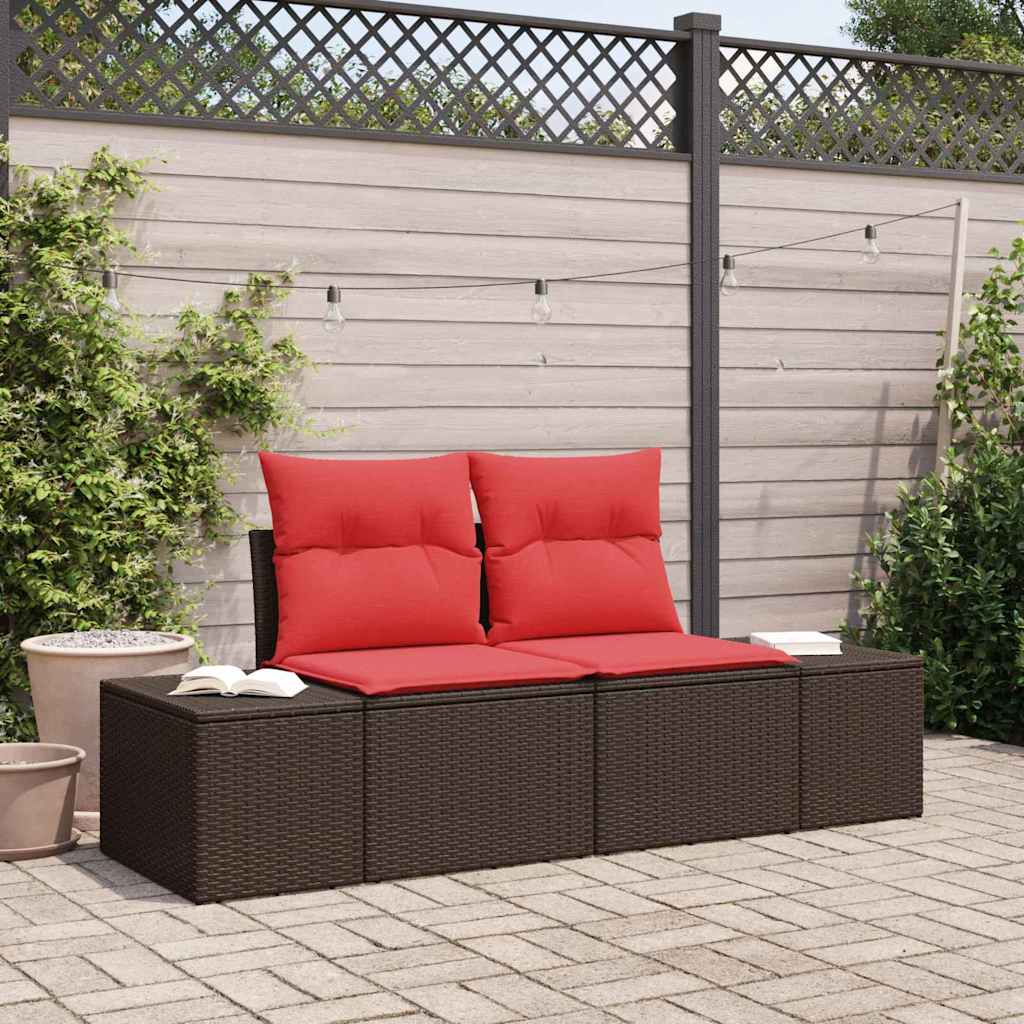 Tuinbank met kussen 184 x 62 x 69 cm poly rattan is nu te koop bij PeponiXL, paradijselijk wonen!